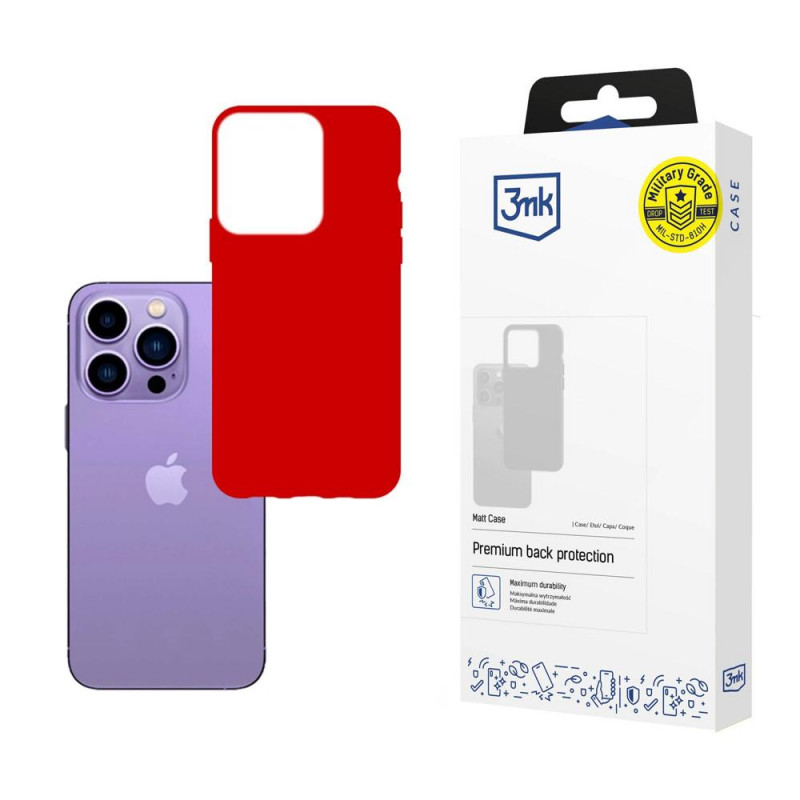3MK Matt Case 3MK4050 for Apple iPhone 14 Pro Max, red