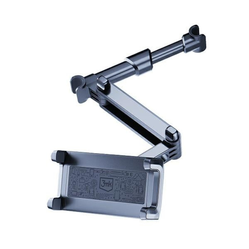 3MK Single Headrest Holder Car Holder for Phones and Tablets 4.7"-12.9", Black