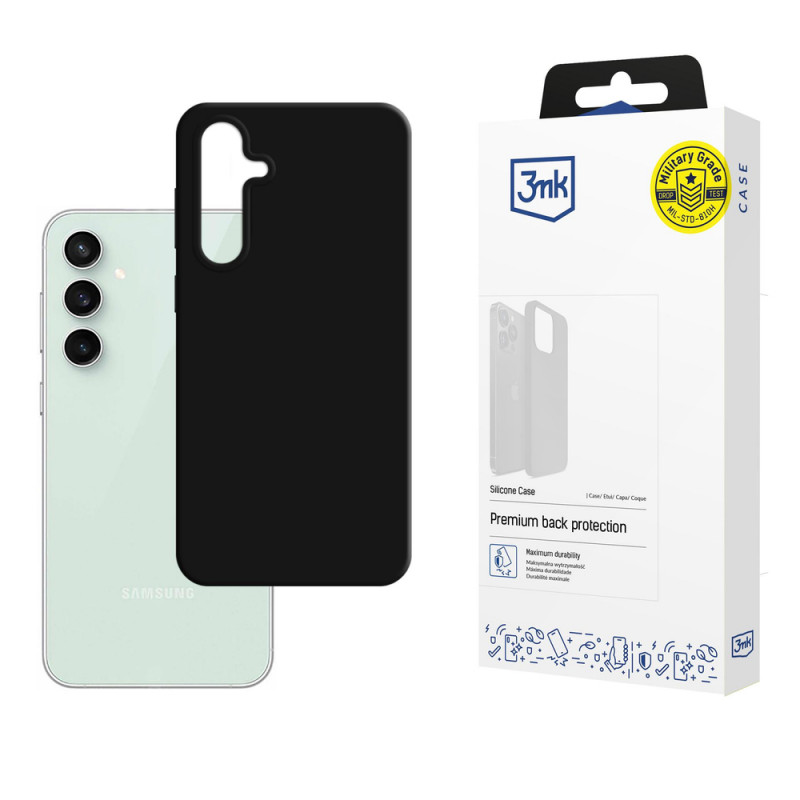 3MK Silicone Case for Samsung Galaxy S23 FE, Black