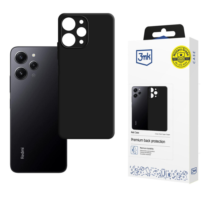 3MK Matt Case for Xiaomi Redmi 12, black