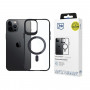 3MK Satin Armor MagCase with MagSafe for Apple iPhone 12 Pro Max, Clear with Black Frame