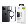 3MK Satin Armor MagCase with MagSafe for Apple iPhone 12 Pro Max, Clear with Black Frame