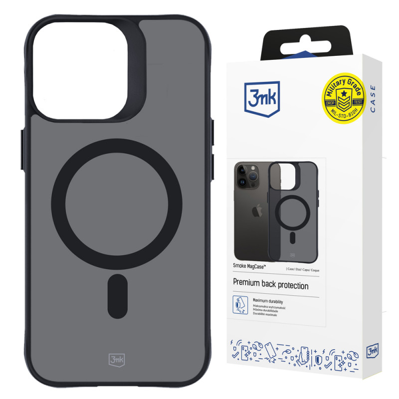 3MK Smoke MagCase with MagSafe for Apple iPhone 14 Pro, Semi-Transparent