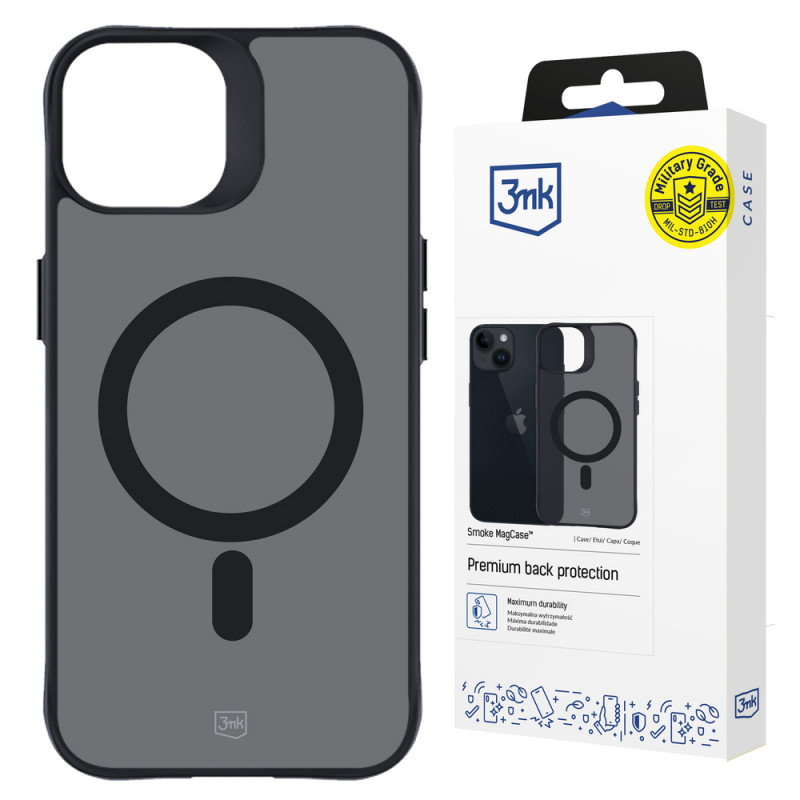 3MK Smoke MagCase with MagSafe for Apple iPhone 13 / 14, Semi-Transparent