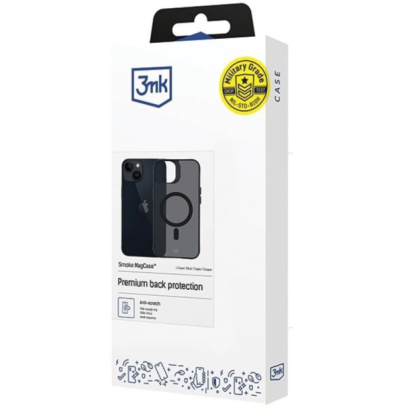 3MK Smoke MagCase with MagSafe for Apple iPhone 13 / 14, Semi-Transparent