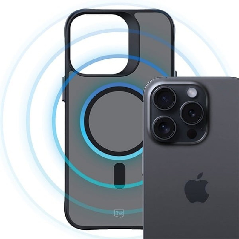 3MK Smoke MagCase with MagSafe for Apple iPhone 15 Pro Max, Semi-Transparent (156061-0)