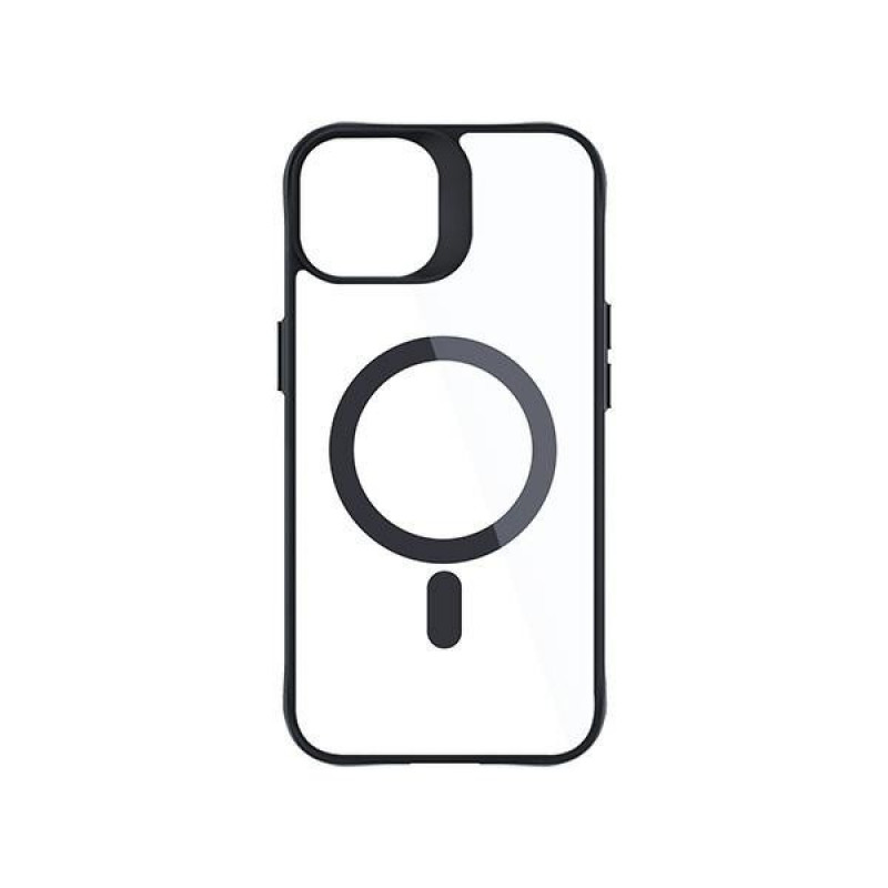 3MK Satin Armor MagCase with MagSafe for Apple iPhone 15 Plus, Clear with Black Frame (156080-0)