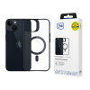 3MK Satin Armor MagCase with MagSafe for Apple iPhone 13 / 14, Transparent with Black Frame (156075-0)