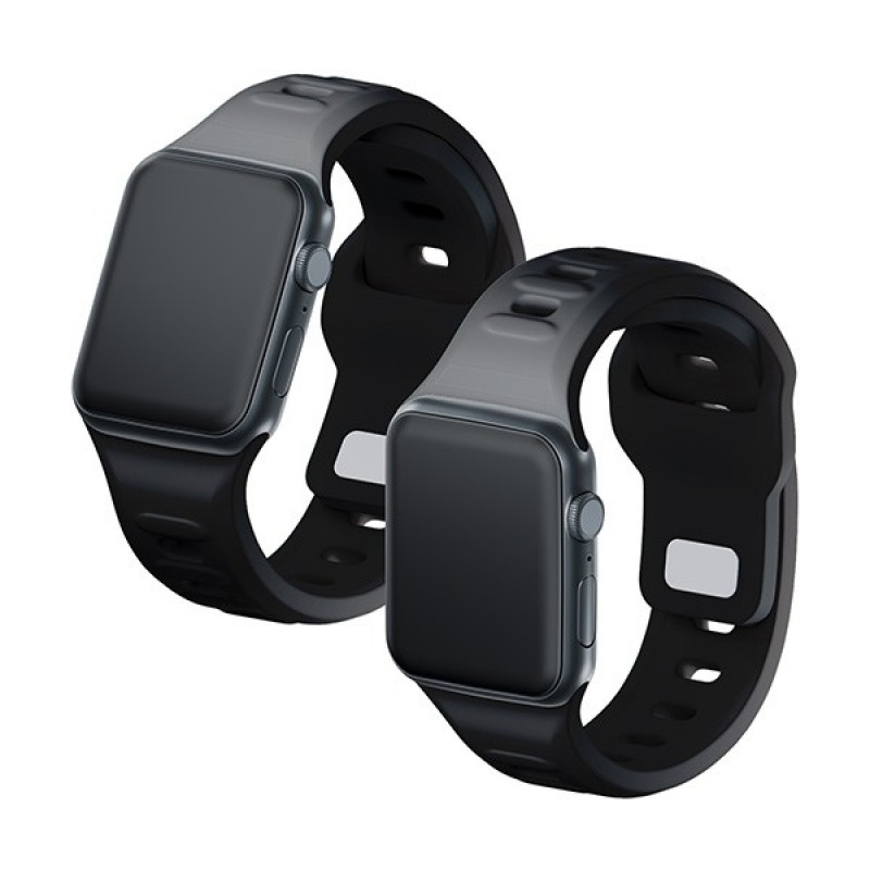 3mk Silicone Watch Strap for Apple Watch 38/40/41 mm, black