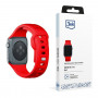 3mk Silicone Watch Strap for Apple Watch 38/40/41 mm, red