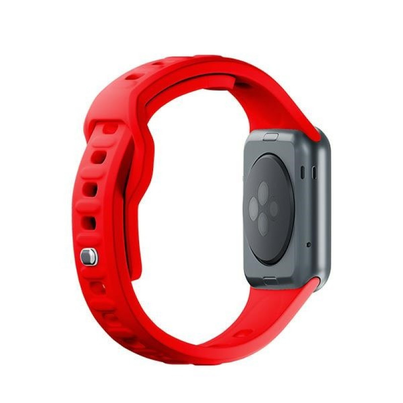 3mk Silicone Watch Strap for Apple Watch 38/40/41 mm, red