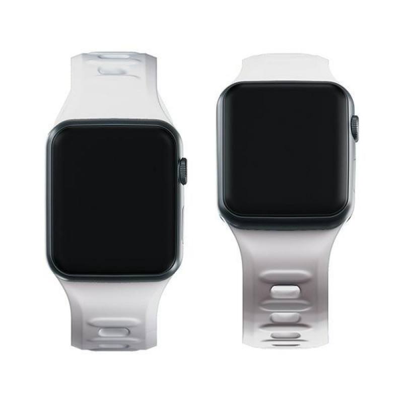 3mk Silicone Watch Strap for Apple Watch 38/40/41 mm, white