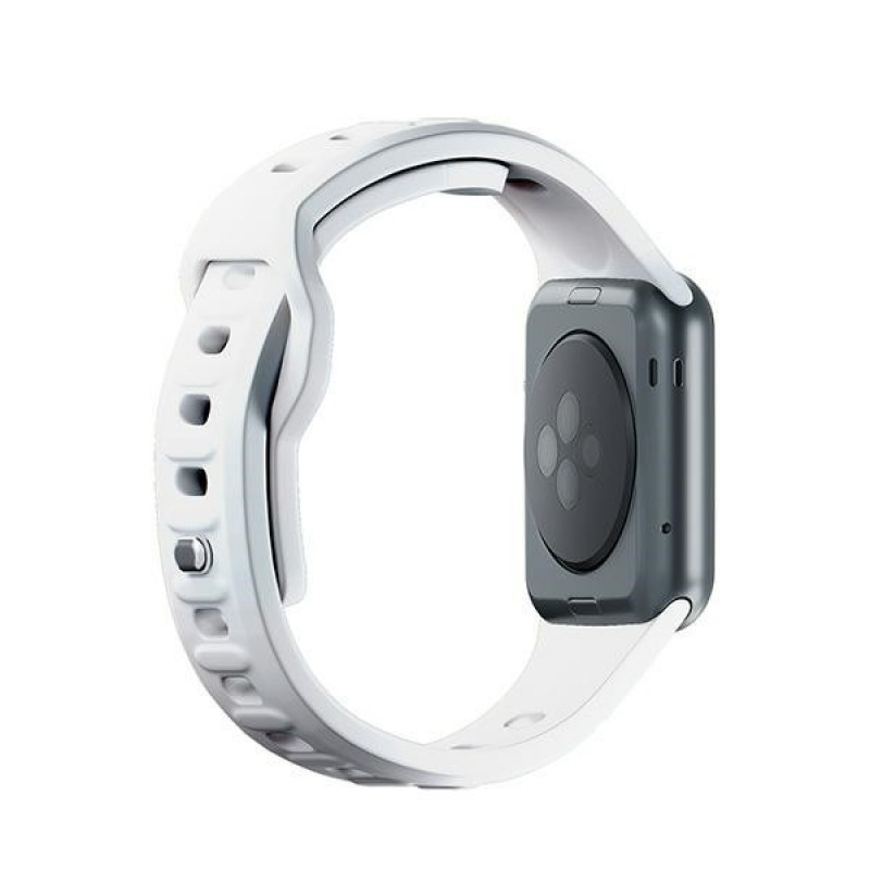 3mk Silicone Watch Strap for Apple Watch 38/40/41 mm, white
