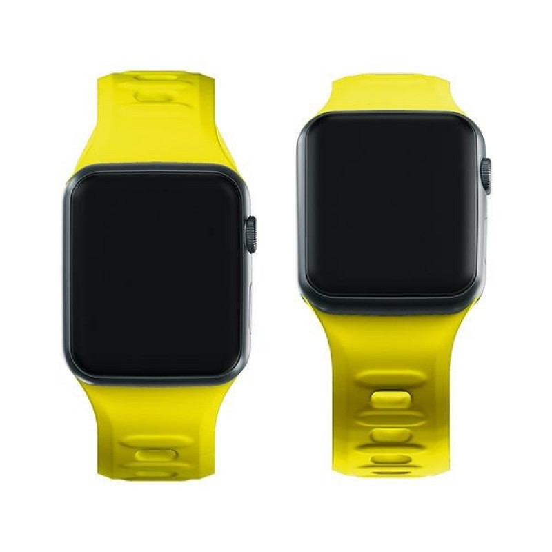 3mk Silicone Watch Strap for Apple Watch 38/40/41 mm, yellow