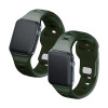 3mk Silicone Watch Strap for Apple Watch 42/44/45/49 mm, dark green