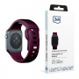 3mk Silicone Watch Strap for Apple Watch 42/44/45/49 mm, mulberry / burgundy