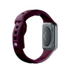 3mk Silicone Watch Strap for Apple Watch 42/44/45/49 mm, mulberry / burgundy