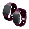3mk Silicone Watch Strap for Apple Watch 42/44/45/49 mm, mulberry / burgundy