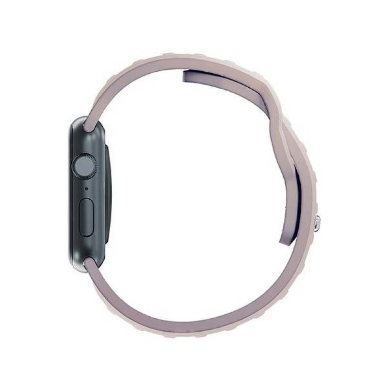 3mk Silicone Watch Strap for Apple Watch 42/44/45/49 mm, pink-beige / latte