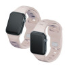 3mk Silicone Watch Strap for Apple Watch 42/44/45/49 mm, pink-beige / latte
