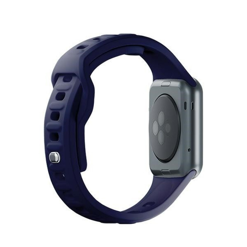 3mk Silicone Watch Strap for Apple Watch 42/44/45/49 mm, ocean blue