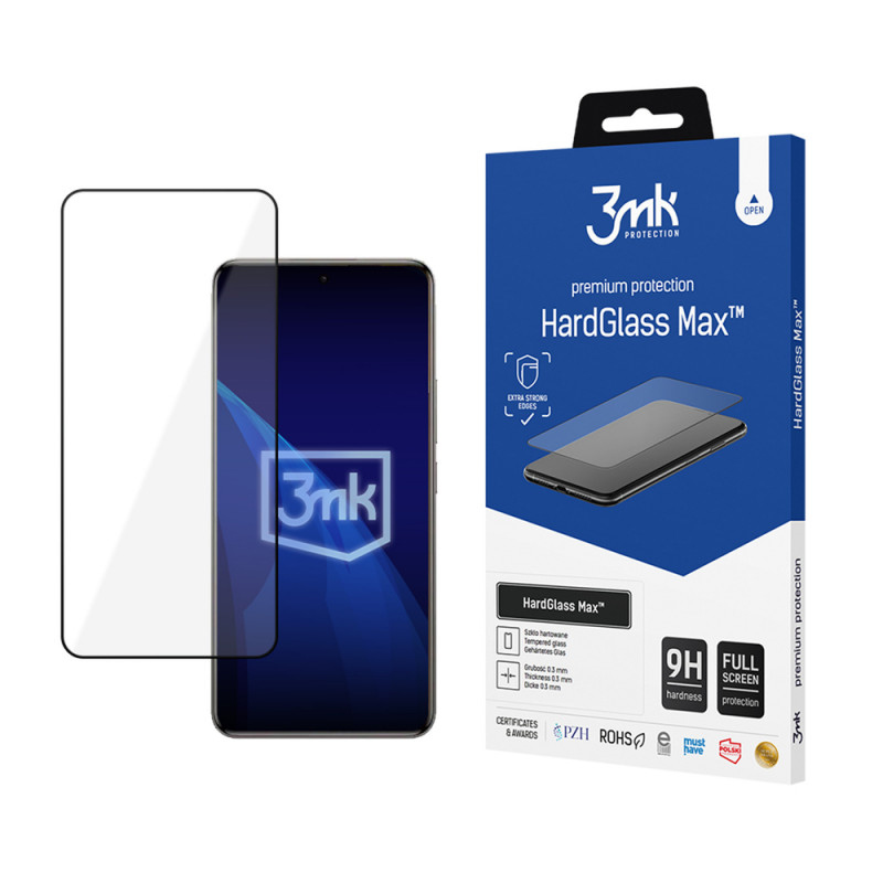 3MK HardGlass Max Redmi Note 15 Pro 4G tempered glass, black