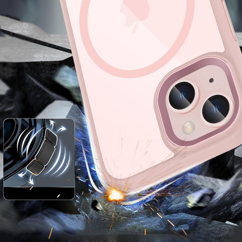 Tech-Protect MagMat MagSafe Apple iPhone 15 case, Pink/Clear