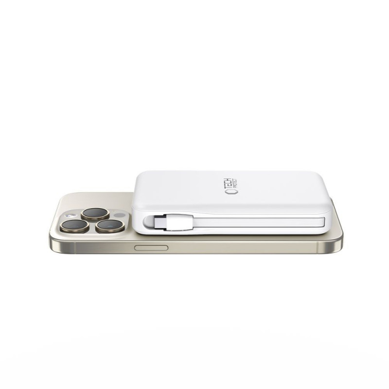 Tech-Protect PB31 LifeMag MagSafe power bank 10000 mAh, 15 W, White