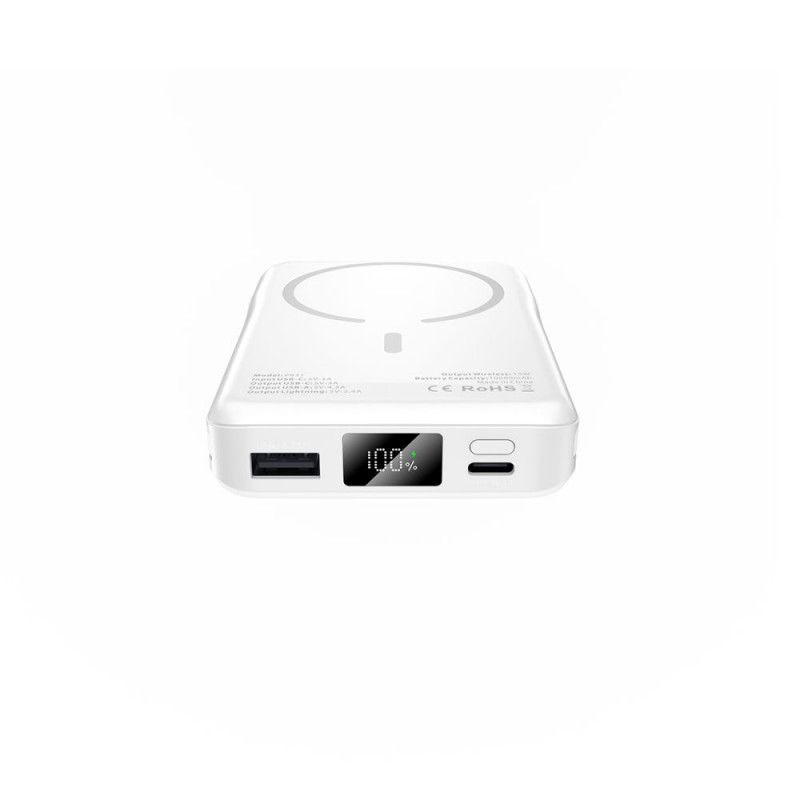 Tech-Protect PB31 LifeMag MagSafe power bank 10000 mAh, 15 W, White