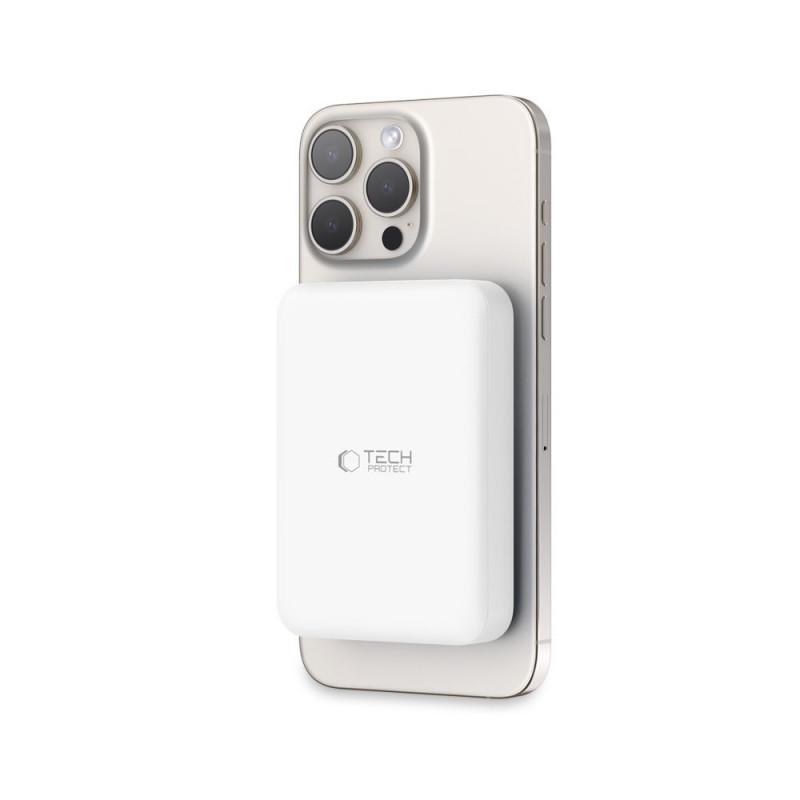Tech-Protect PB11 LifeMag MagSafe power bank 10000 mAh, 15 W, White
