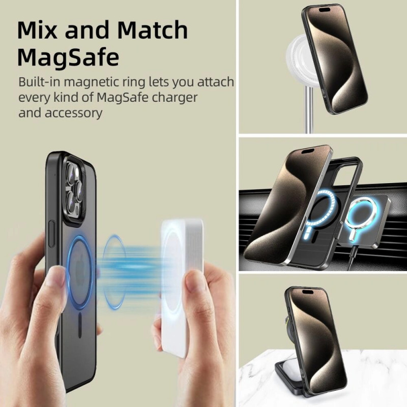 Tech-Protect MagMat MagSafe Apple iPhone 16 Pro case, Matte Black