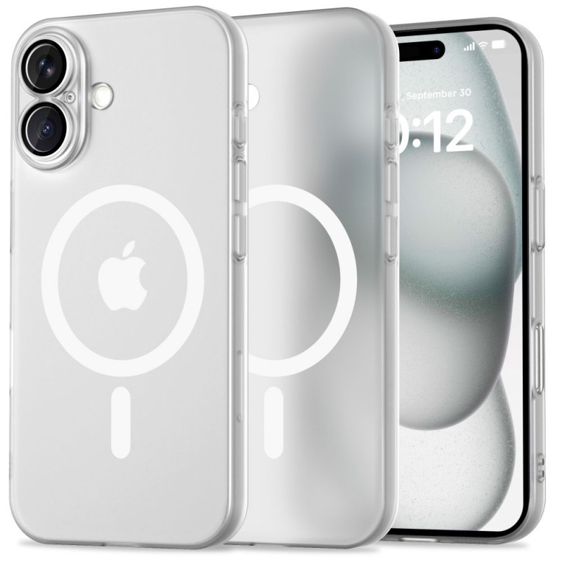 Tech-Protect MagSlim MagSafe Apple iPhone 16 case, Matte/White