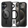 Tech-Protect MagMat MagSafe Apple iPhone 16 case, Black/Clear