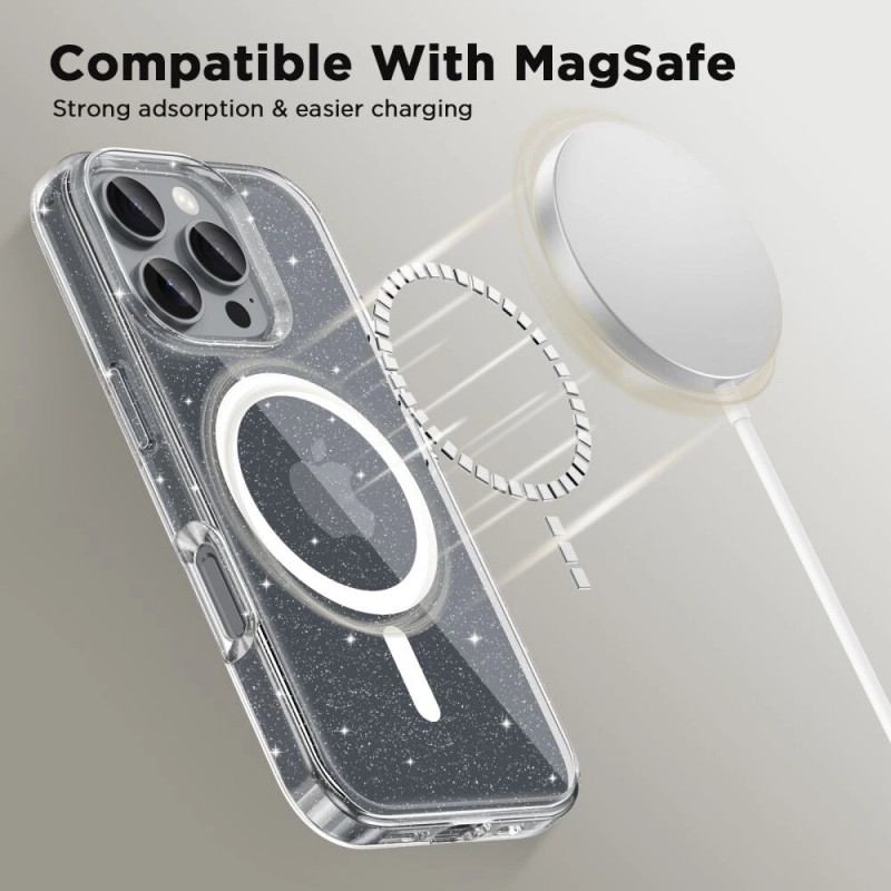 Tech-Protect Flexair Hybrid MagSafe Case for Apple iPhone 16 Pro Max, Glitter
