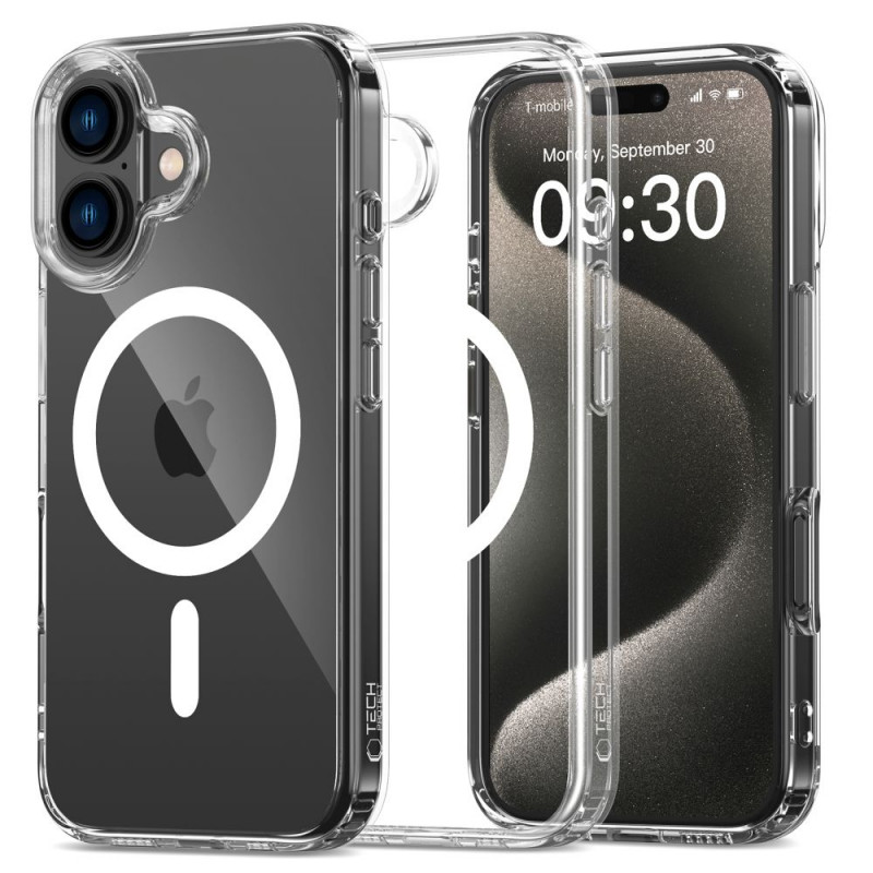 Tech-Protect Flexair Hybrid MagSafe Case for Apple iPhone 16 Plus, Clear