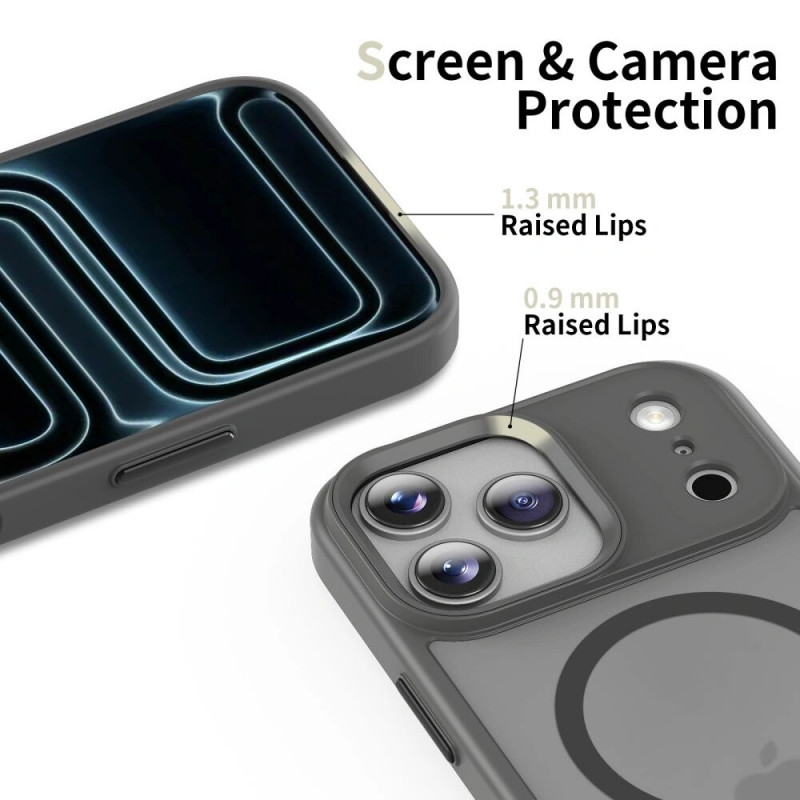 Tech-Protect Magmat MagSafe Case for Apple iPhone 17 Pro, Matte Crayon Grey