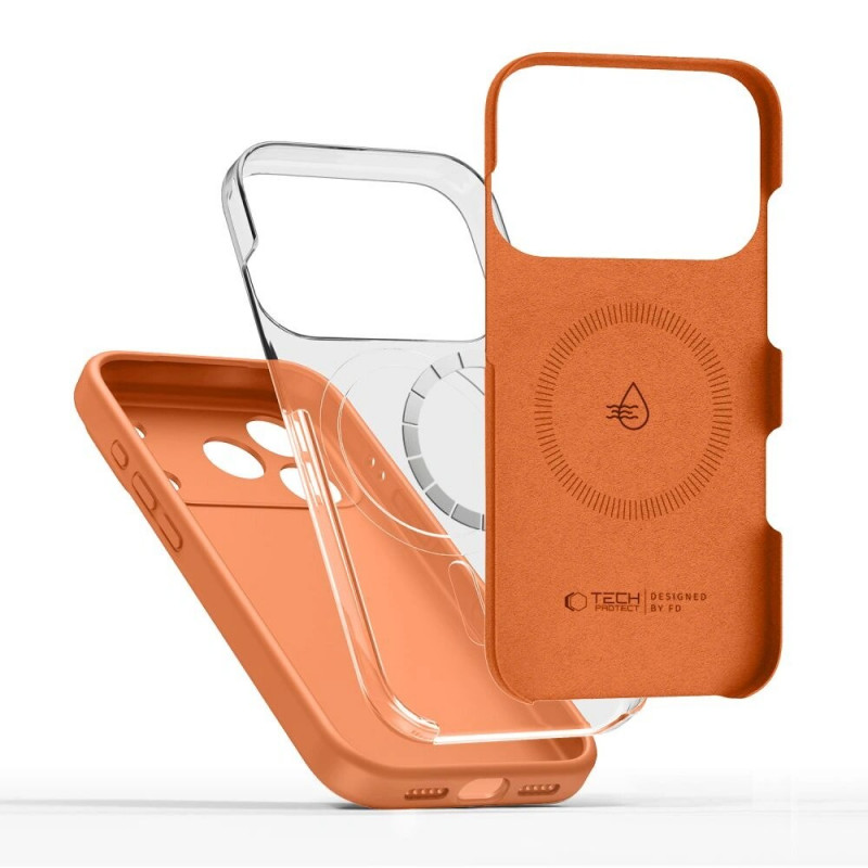 Tech-Protect Silicone MagSafe Case for Apple iPhone 17 Pro Max, Cosmic Orange