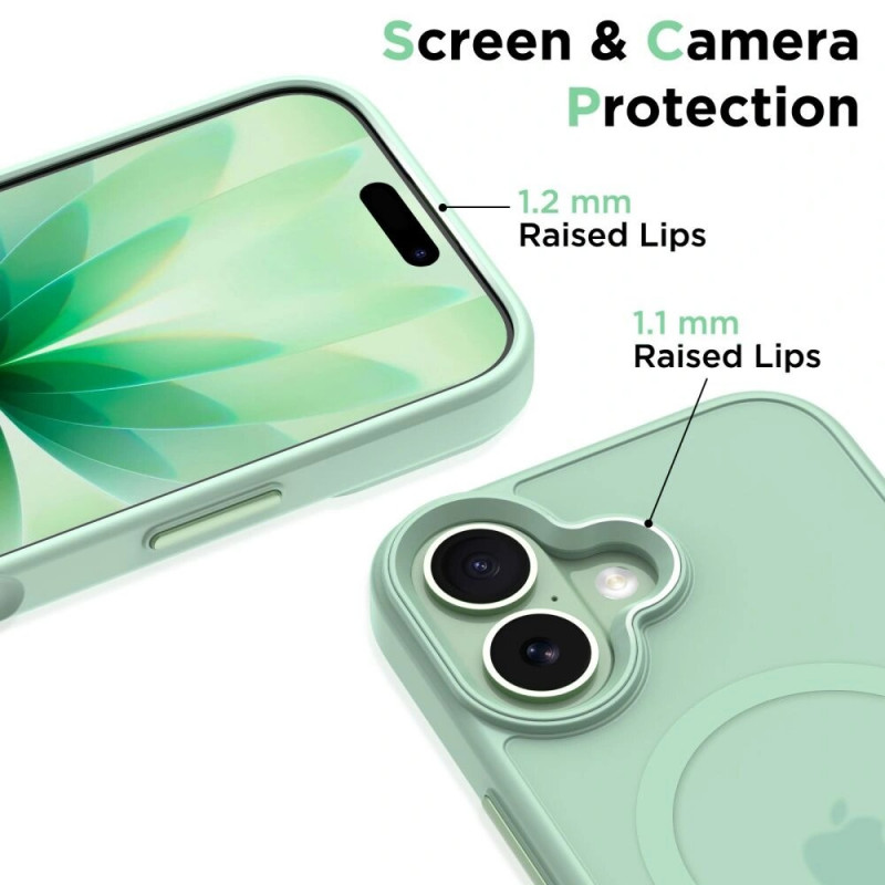 Tech-Protect MagMat MagSafe Case for Apple iPhone 17, Matte Sage