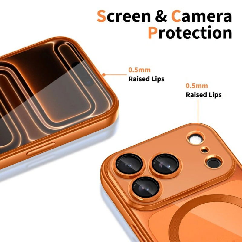 Tech-Protect MagFlex MagSafe Case for Apple iPhone 17 Pro, Shiny Cosmic Orange