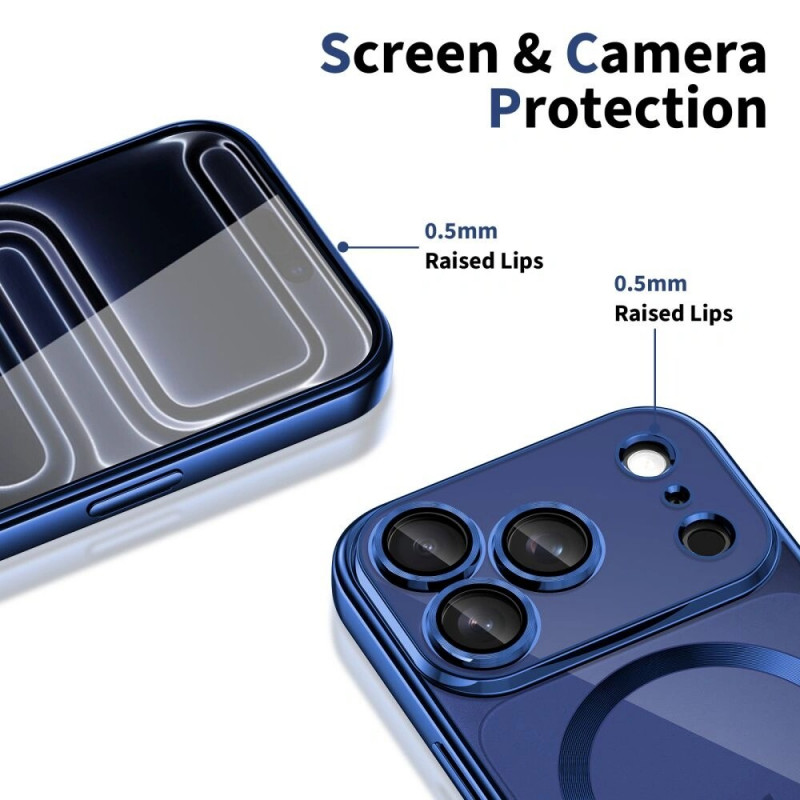 Tech-Protect MagFlex MagSafe Case for Apple iPhone 17 Pro, Shiny Deep Blue