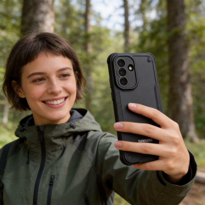 Tech-Protect Rugged Shield Case for Samsung Galaxy A57 5G, Matte Black