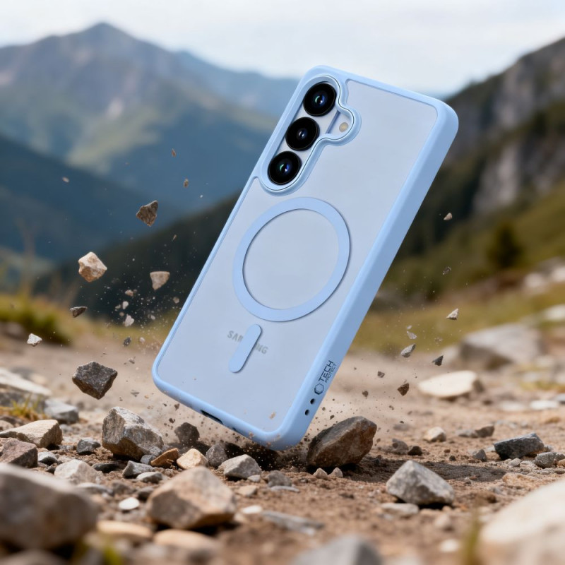 Tech-Protect Magmat MagSafe Case for Samsung Galaxy S26, Matte Sky Blue