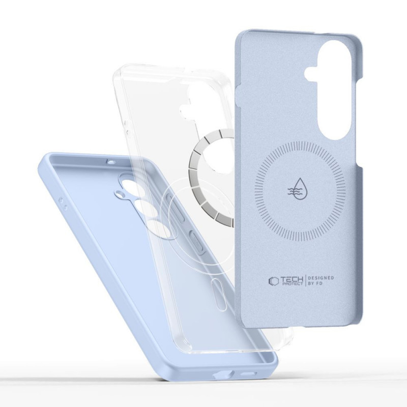 Tech-Protect Silicone MagSafe Case for Samsung Galaxy S26, Sky Blue
