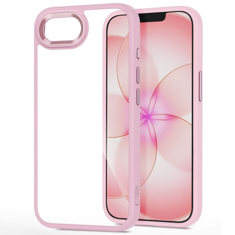 Tech-Protect Magmat Case for Apple iPhone 16e / 17e, Soft Pink/clear