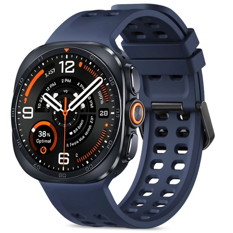 Tech-Protect Silicone Air Strap for Samsung Galaxy Watch Ultra 1 / 2 (2024-2026) 47 mm, Navy Blue