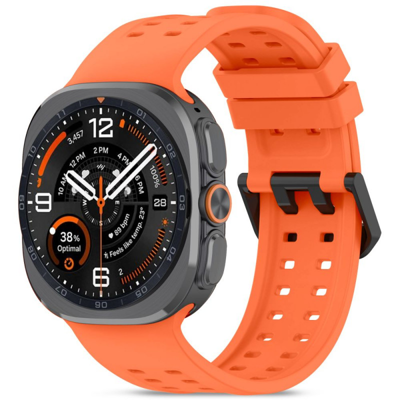 Tech-Protect Silicone Air Strap for Samsung Galaxy Watch Ultra 1 / 2 (2024-2026) 47 mm, Tangerine Orange
