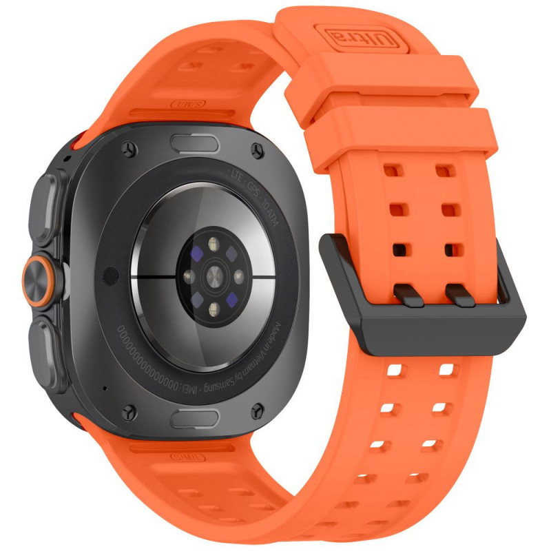 Tech-Protect Silicone Air Strap for Samsung Galaxy Watch Ultra 1 / 2 (2024-2026) 47 mm, Tangerine Orange