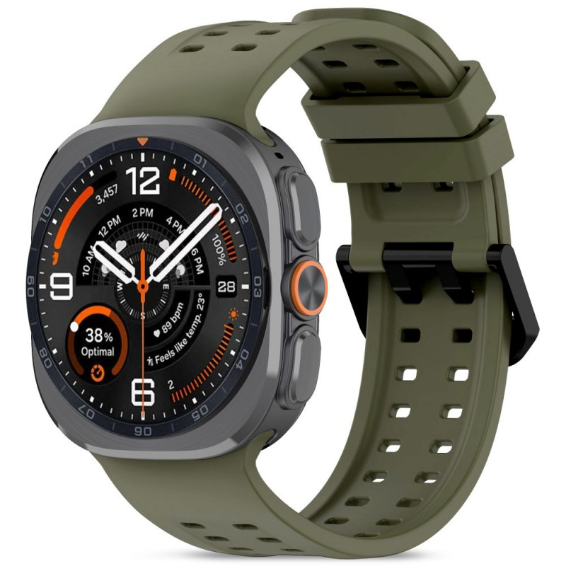 Tech-Protect Silicone Air Strap for Samsung Galaxy Watch Ultra 1 / 2 (2024-2026) 47 mm, Olive Green