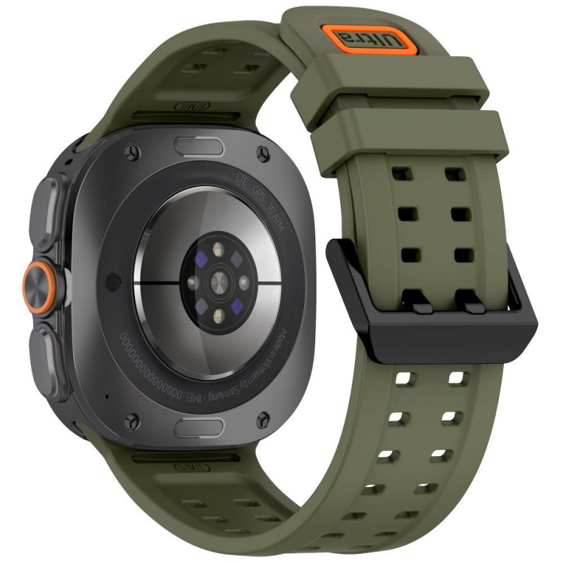 Tech-Protect Silicone Air Strap for Samsung Galaxy Watch Ultra 1 / 2 (2024-2026) 47 mm, Olive Green