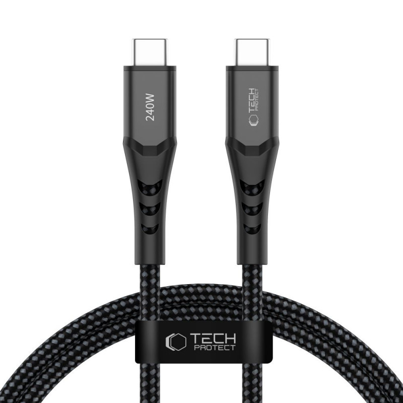 Tech-Protect Ultraboost UB11T USB-C to USB-C Cable PD 240W, 100 cm, Black